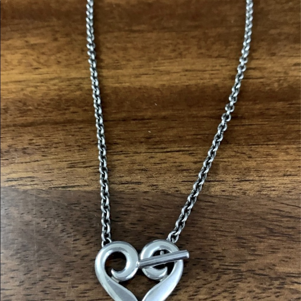 SOLD James Avery SS Toggle Heart necklace